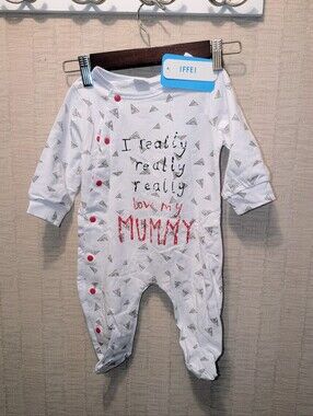 White Baby One-Piece Onesie I really really really love my MUMMY 3-6M Halloween